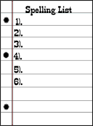 spelling list clipart - Clip Art Library